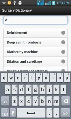 Surgery Dictionary App android App screenshot 1